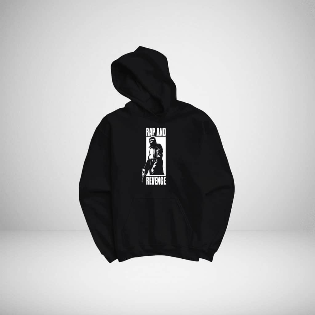 Sweat à Capuche Revenge F&F Bleu - Noir Avec Broderie/strass, Taille M, Occasion Très Bon état Unisexe